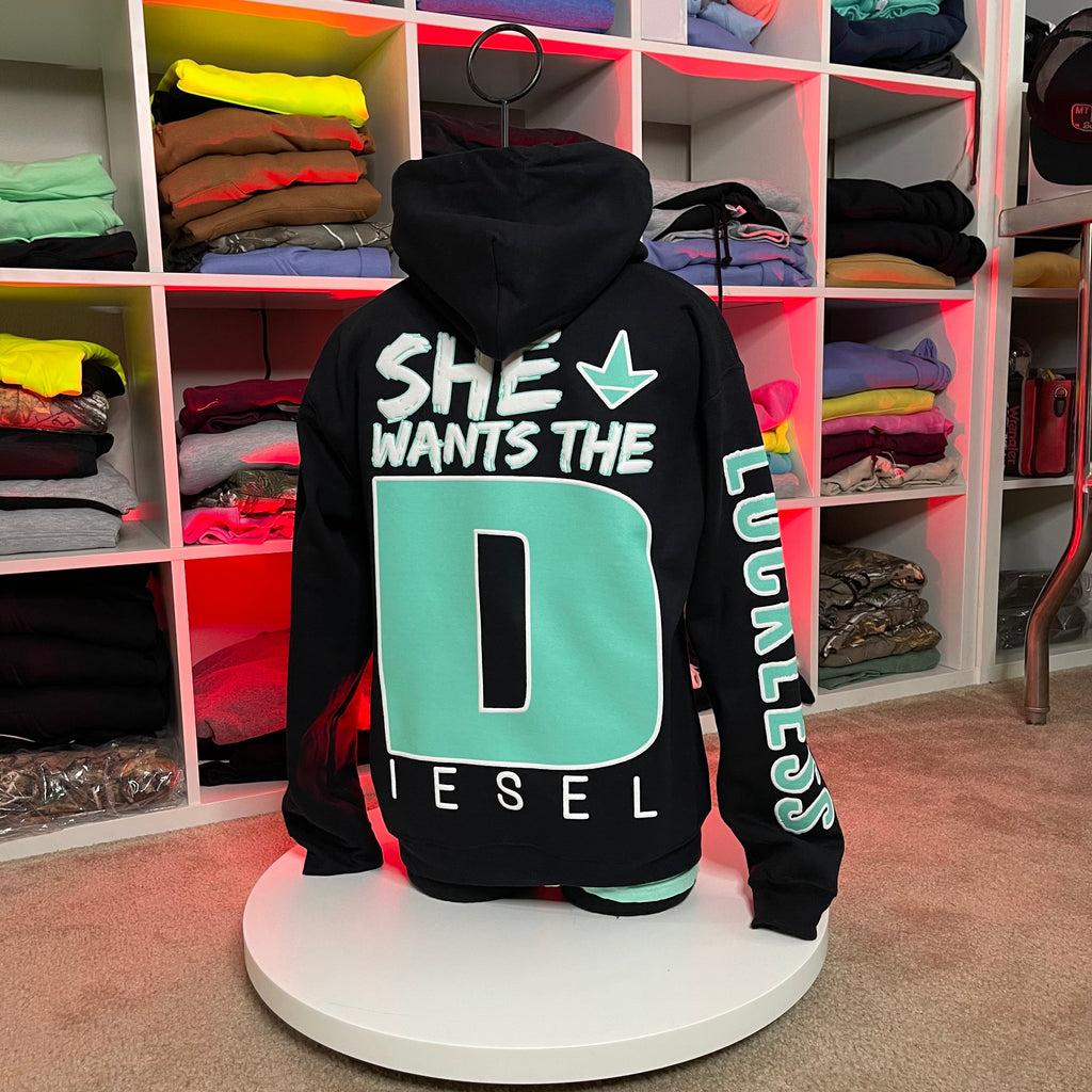 She Wants the “D” iesel Hoodie