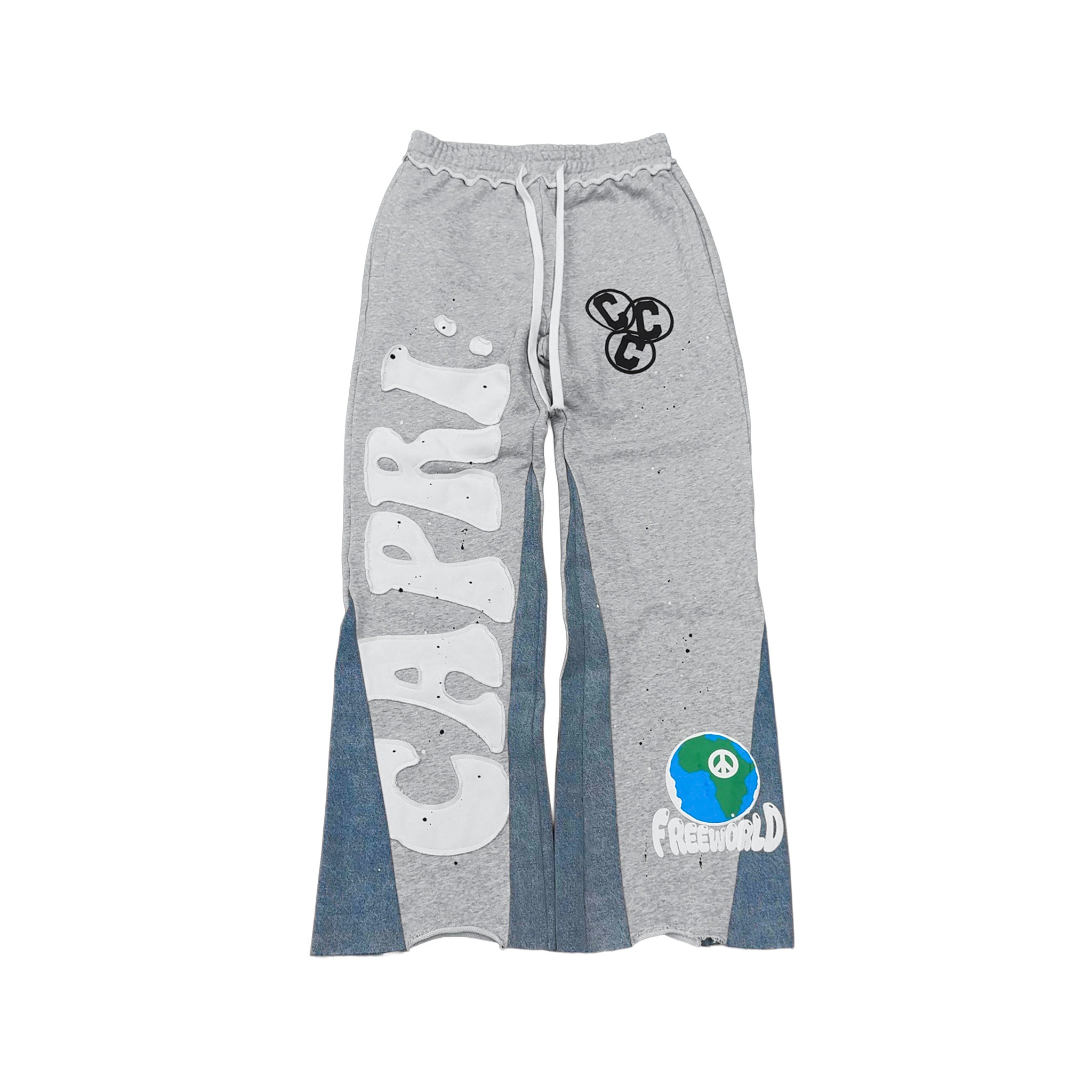 FLARED DENIM BAGGY PANTS