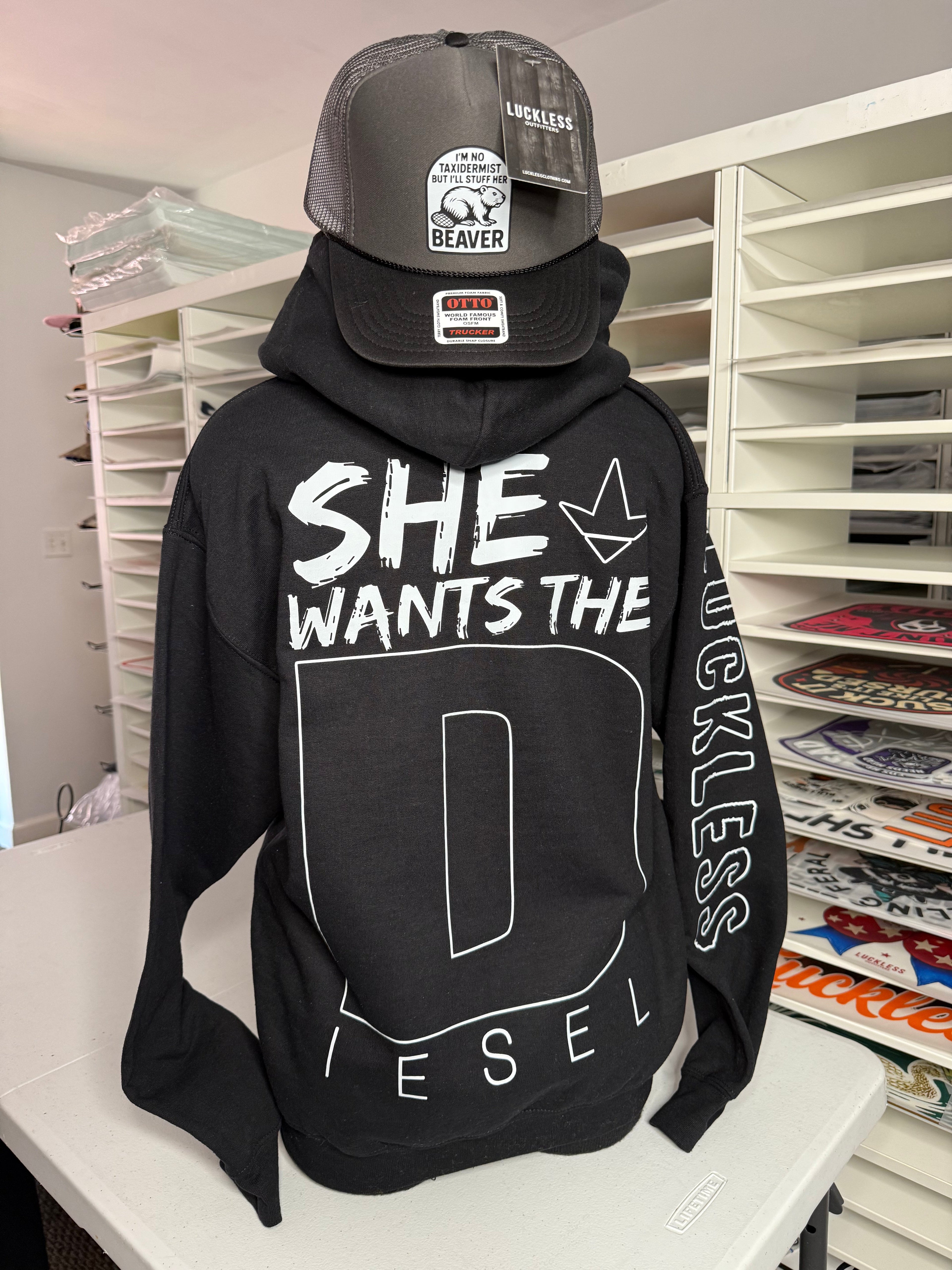 She Wants the “D” iesel Hoodie