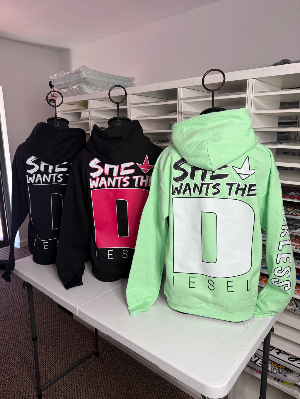 She Wants the “D” iesel Hoodie