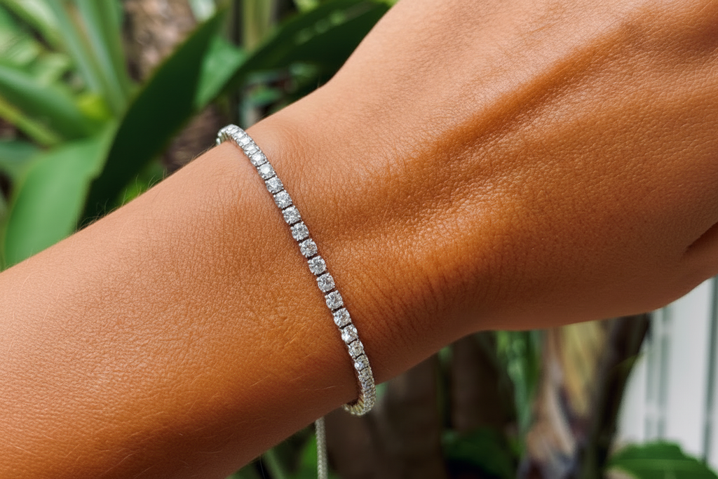 Iced Adjustable Tennis Bracelet