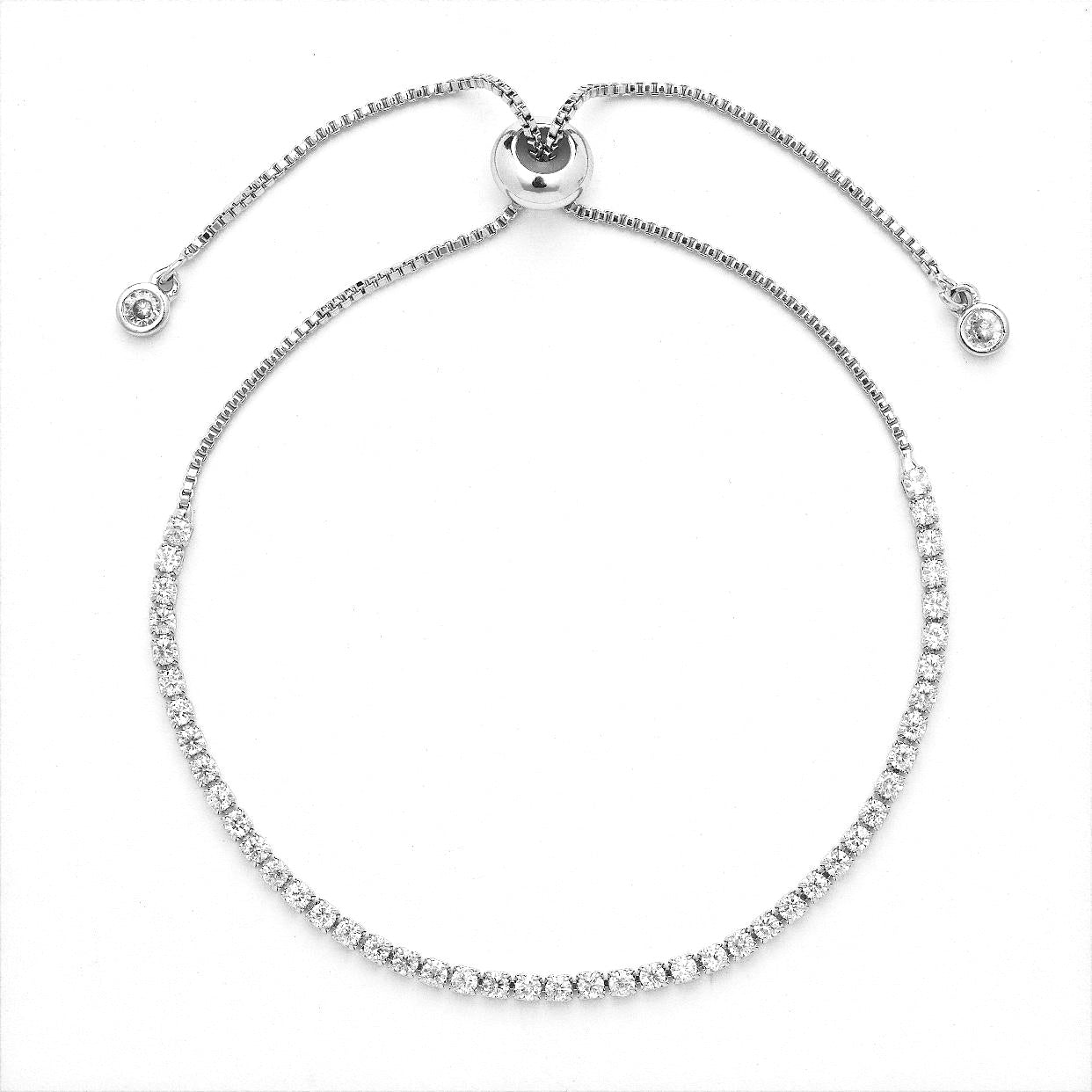 Iced Adjustable Tennis Bracelet