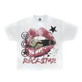 White Cotten Rockstar Street Shirt