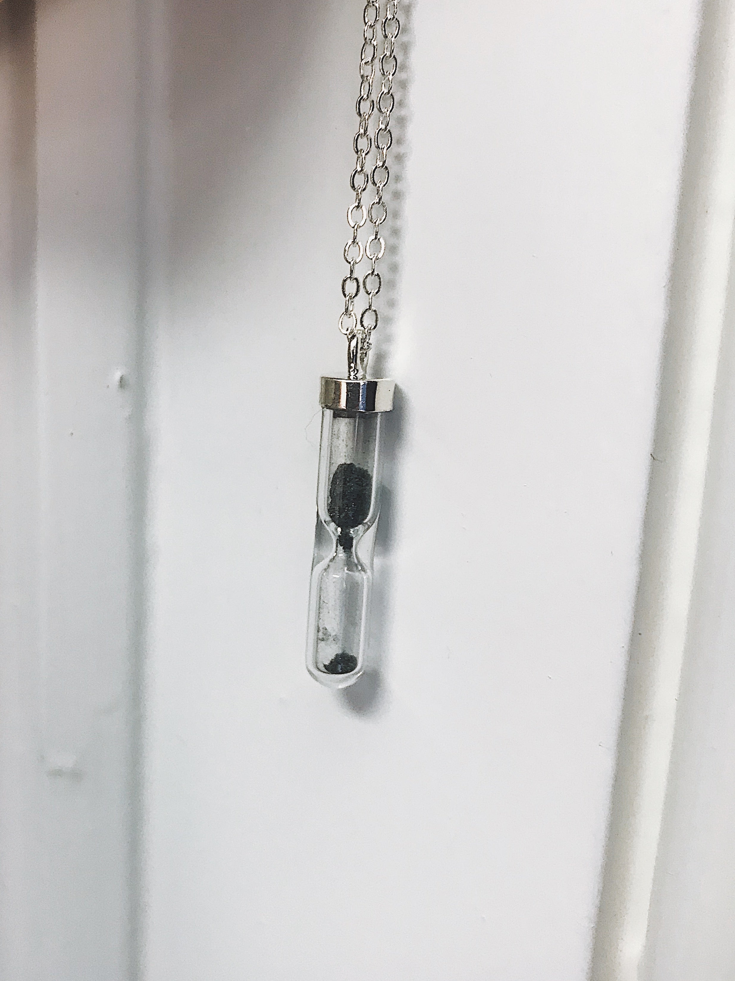 Meteorite Hourglass Necklace